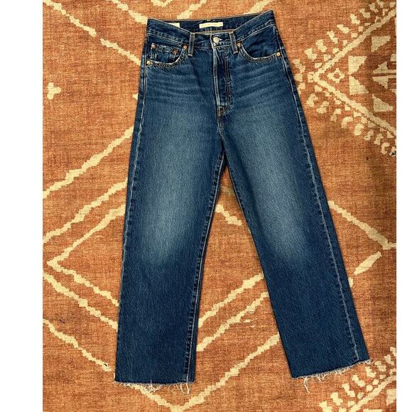 Levi's Premium RIBCAGE STRAIGHT ANKLE WOMEN'S JEANS Size 25 - Picture 4 of 9